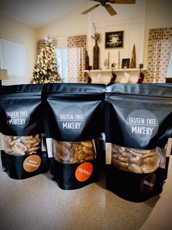 Assorted Flavors of Roasted Pecans from Gluten Free Makery